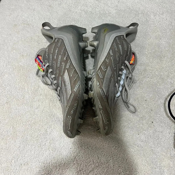 Adidas Adizero Mens Sz 9 Big Mood Silver Football Cleats GY4380 - Picture 5 of 16